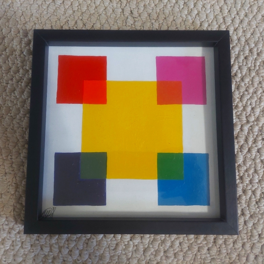 Transparency color square painting